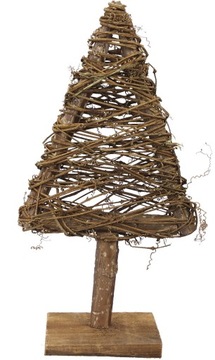 FIGURKA CHOINKA DREWNIANA OZDOBNA DEKORACJA ŚWIĄTECZNA NA PREZENT STROIK S