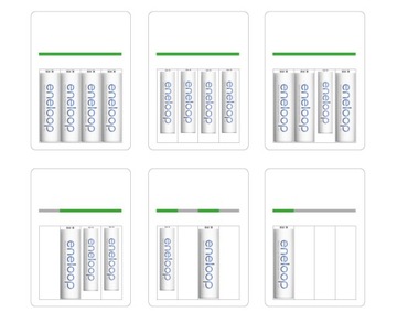 УДОБНОЕ зарядное устройство Eneloop BQ-CC55 СВЕТОДИОДЫ +4x R6