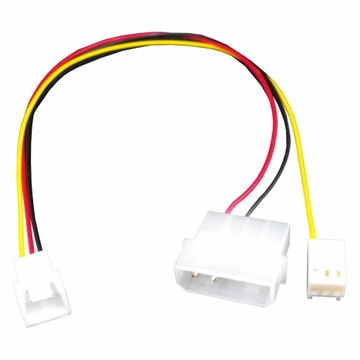 AAB C9 ADAPTER-PRZEJŚCIÓWKA ZASILANIA MOLEX DO WENTYLATORA 3-PIN+ 3-PIN RPM