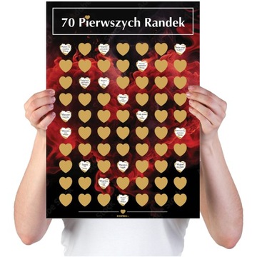 70 PIERWSZYCH RANDEK - MIŁOŚĆ PLAKAT ZDRAPKI KUPONY VOUCHERY DLA PAR