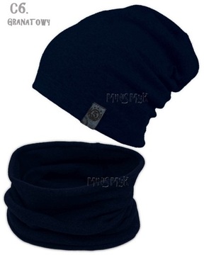 Komplet CZAPKA + TUBA komin DWUWARSTWOWY r. XL