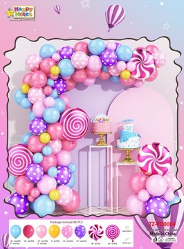 GIRLANDA BALONOWA BALONY URODZINOWE KOLOROWE