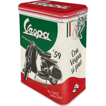 Puszka z klipsem Vespa The Italia Hermetyczna na kawę herbatę