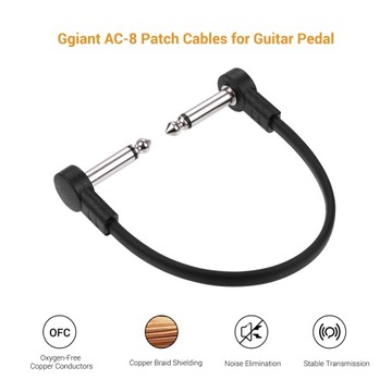 Ggiant AC-8 Guitar Effect Pedal Flat Patch Cables