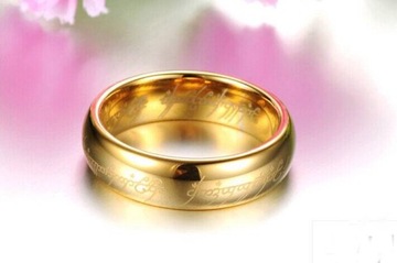 ZŁOTA WOLFRAMOWA OBRĄCZKA WŁADCA PIERŚCIENI r.12