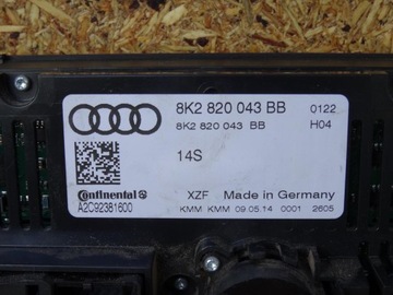 AUDI A4 B8 8K A5 8T FACELIFT PANEL KLIMATIZACE OHŘÍVAČ SEDADLA 8K2820043BB