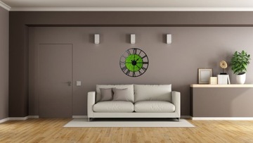 Часы в стиле ретро, ​​металл мох, 80 см