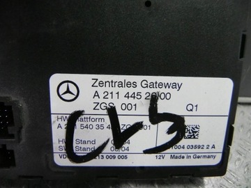 MODUL CENTRÁLNÍHO ZÁMKU MERCEDES MERCEDES-BENZ OE A2114452000