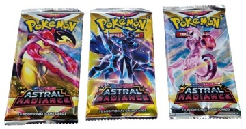 Коллекционные карточки Pokemon Astral Radiance с сумкой из 10 штук Пикачу