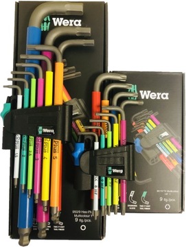 Wera Klucze imbusy ampule z kulką + Torx zestaw 18