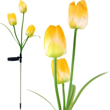 Lampa solarna wbijana TULIPANY LED lampka kwiat SOLARNY KWIATY TULIPAN