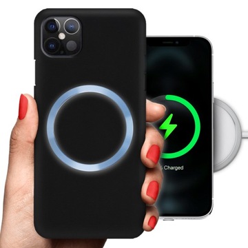 ETUI MATOWE MAGSAFE do IPHONE 11 PRO MAX RING BLUE