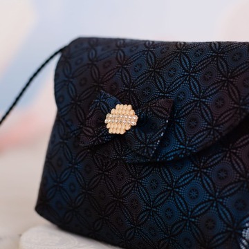 Сумочка для девочки темно-синяя 205 с декором