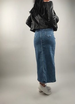 Длинная джинсовая юбка Laulia с разрезом, размер М