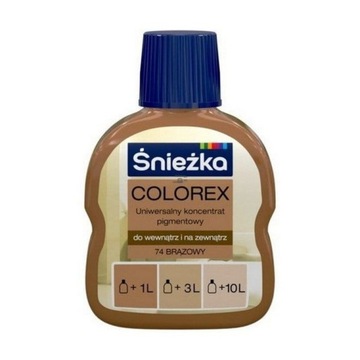 ŚNIEŻKA Colorex Pigment do Farb Barwnik Brązowy 74 100ml