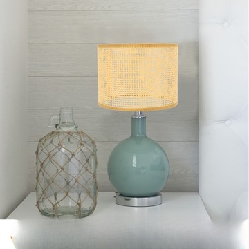 Плетеный абажур РЕТРО ДЕКОР БОХО ДЕКОР ЛАМПОЧКИ НОЧНАЯ ПОДСТАВКА