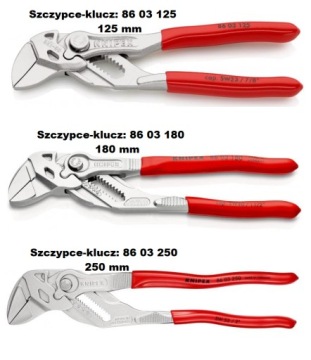 НАБОР ТРУБОЛЕЗЦЕЙ KNIPEX 3 ШТ. 125, 180, 250ММ.
