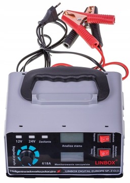 PROSTOWNIK samochodowy do akumulatorów AUTOMAT 24V 12V 30A funkcja naprawy