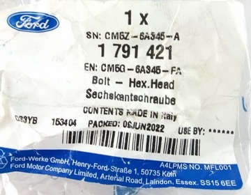 FORD OE 1791421 БОЛТ ШКИВ 1.0 EB M16X70