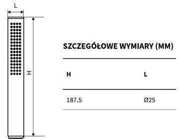 EXCELLENT SŁUCHAWKA PRYSZNICOWA BIAŁA AREXSH023WH
