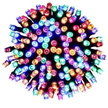 100 LED LAMPKI ŚWIATEŁKA CHOINKOWE MULTIKOLOR MIX ZEWNĘTRZNE WEWNĘTRZNE