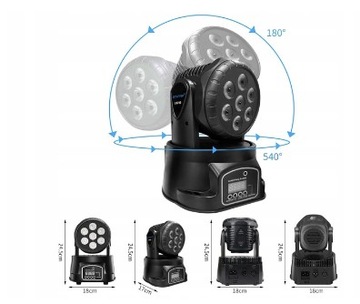 Сценическое освещение Betopper 7 x 8 Вт RGBW 4-в-1 LED + ДИСТАНЦИОННЫЙ