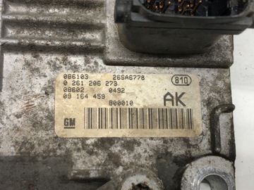 JEDNOTKA MOTORU OPEL AGILA 09164459 0261206273 1.0 58KM 00-07 ŘÍZENÍ