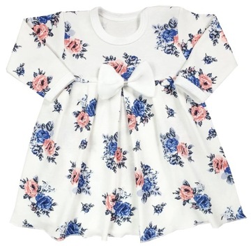 Body sukienka dla noworodka, Blue Rose r.56