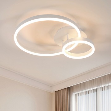 ZYRANDOL BIAŁA LAMPA SUFITOWA LED PLAFON RING 3000K NOWOCZESNA DO SALONU