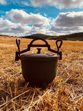 Чугунная охотничья кастрюля для жаркого, 8л.