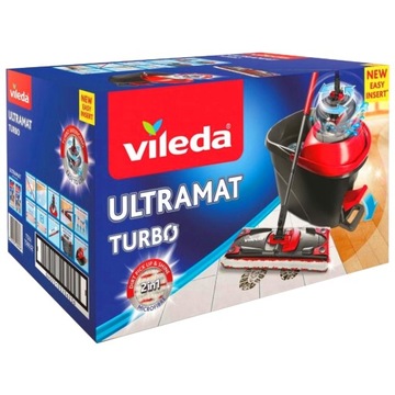 Mop PŁASKI Vileda Easy Wring ULTRAMAX Turbo OBROTOWY Z WIRÓWKĄ