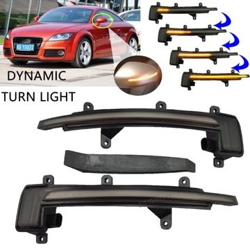 PRO AUDI TT MK2 8J TTS R8 2007-2014 ZRCÁTKO BOČNÍ LED DYNAMICKÝ BLIKAČ S