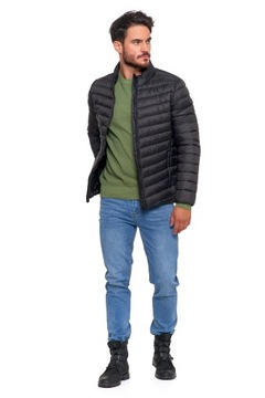 ПУХОВИК МУЖСКИЙ СТЕГАНЫЙ ПЕРЕХОДНЫЙ МОДНЫЙ БЕЗ КАПЮШОНА ВЕСНА MORAJ XL