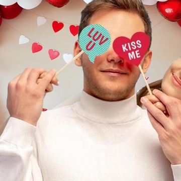 Реквизит для фотобудки на День святого Валентина Реквизит для свадебной фотобудки в стиле А