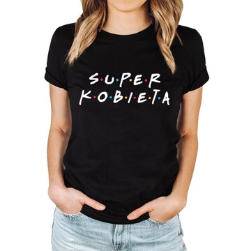KOSZULKA NA DZIEŃ KOBIET WALENTYNKI URODZINY DAMSKA SUPER KOBIETA | XXL