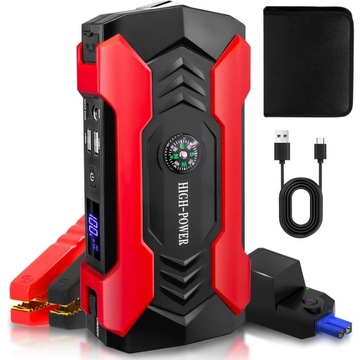 POWERBANK JUMP STARTER POWER BANK URZĄDZENIE AKUMULATOR 12V + KLEMY KABEL
