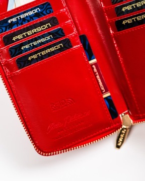 PETERSON portfel damski portmonetka w pudełku na prezent ochrona kart RFID