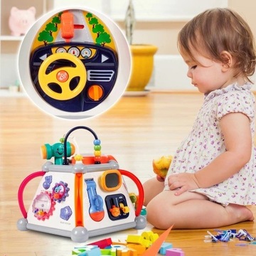 МУЛЬТИ-КУБ ОБРАЗОВАТЕЛЬНЫЙ КУБ ИНТЕРАКТИВНЫЕ ЗВУКИ СЕНСОРНЫЕ ДЛЯ ДЕТЕЙ