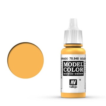 Vallejo Farba Model Color 016. Golden Yellow 70948
