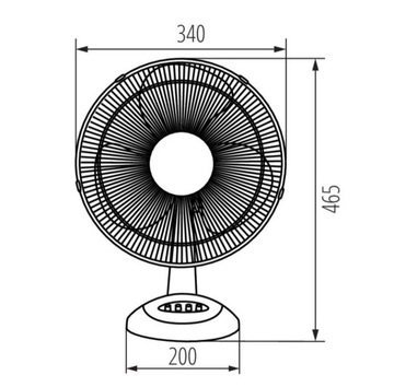 НАСТОЛЬНЫЙ ВЕНТИЛЯТОР 30 см ЧЕРНЫЙ