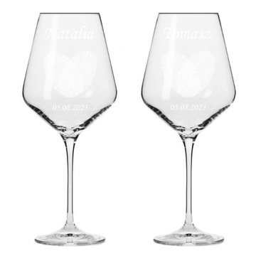 2 KIELISZKI DO WINA KROSNO z grawerem prezent na ślub ślubny rocznicę 5-50
