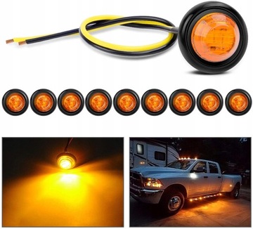 10X Lampy obrysowe obrysówka diodowa 3LED 12V 24V