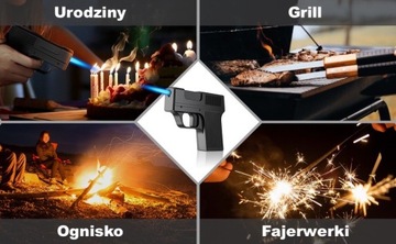 PAPIEROŚNICA 10 PAPIEROSÓW ZAPALNICZKA PISTOLET