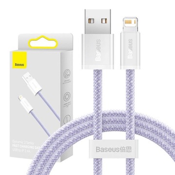 BASEUS MOCNY KABEL DO IPHONE PRZEWÓD USB TYPU A DO LIGHTNING PD QC 2.4A 1M