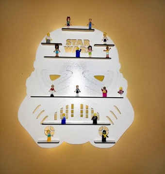 Полка из лего с лампой ЗВЕЗДНЫЕ ВОЙНЫ на штурмовика