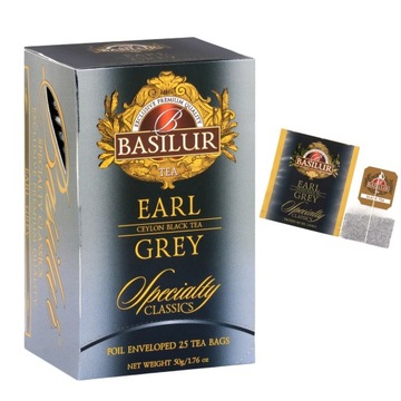 BASILUR Earl Grey-Czarna herbata z olejkiem bergamotowym 25x2g x1