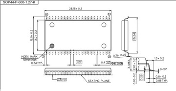 Универсальный переходник SOP44/SOIC44-DIP44 1:1 ZIF