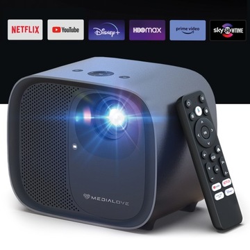 RZUTNIK PROJEKTOR LED AUTOFOCUS ANDROID TV 11 4K FULL HD WIFI TORBA PILOT