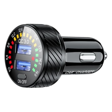 2 автомобильных зарядных устройства USB с быстрой зарядкой — 36 Вт и вольтметр