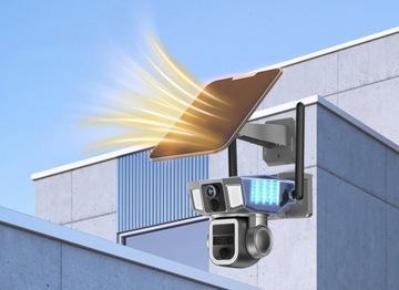 ВРАЩАЮЩАЯСЯ КАМЕРА 4 МП, 2 ОБЪЕКТИВА, 4G LTE, WIFI, МОНИТОРИНГ, СОЛНЕЧНАЯ ПАНЕЛИ, АККУМУЛЯТОРНАЯ БАТАРЕЯ